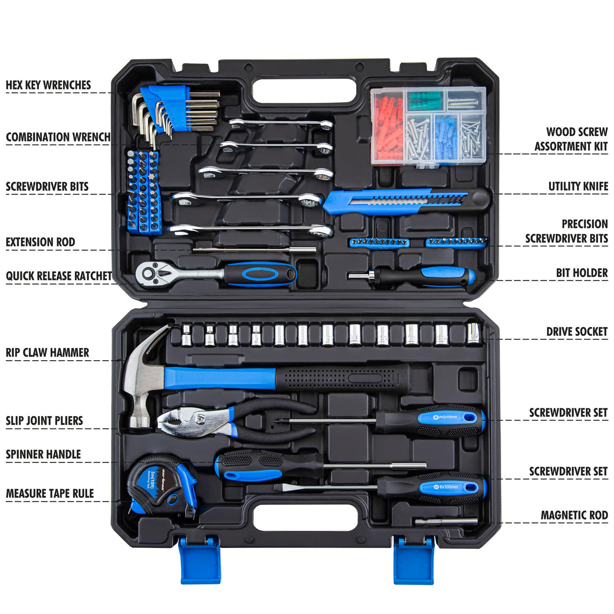 180-Piece Socket Wrench Tool Set F4844