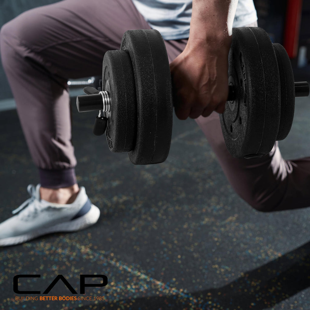 40 LB Adjustable Cement Dumbbell Set Q784124
