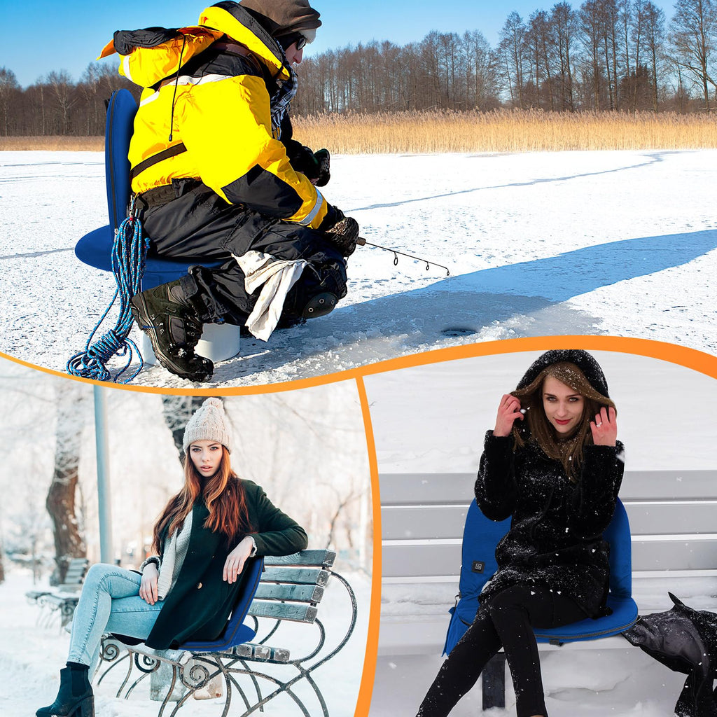 Heated Stadium Seat Cushion with Back Support H294