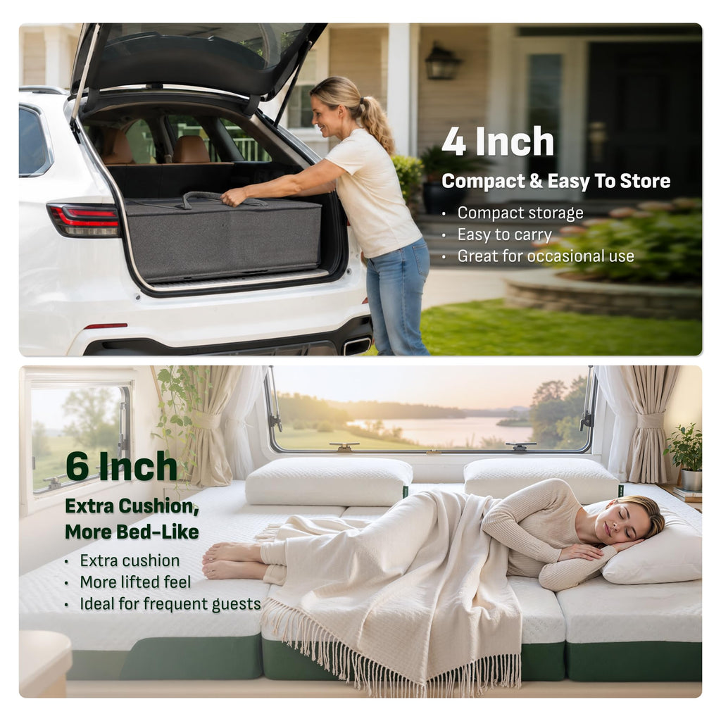Tri-Fold Mattress Full 6 Inch Memory Foam I814409