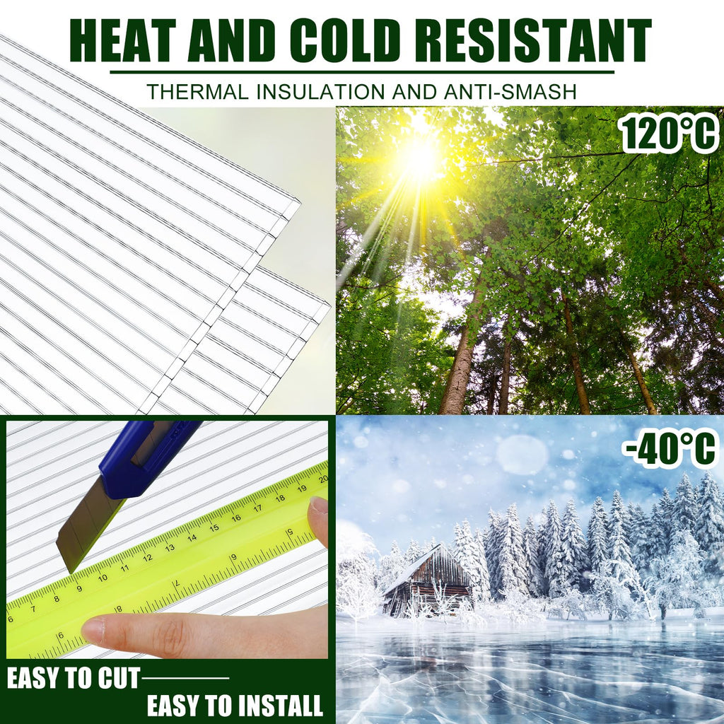 12 Pack Polycarbonate Greenhouse Panels C11455