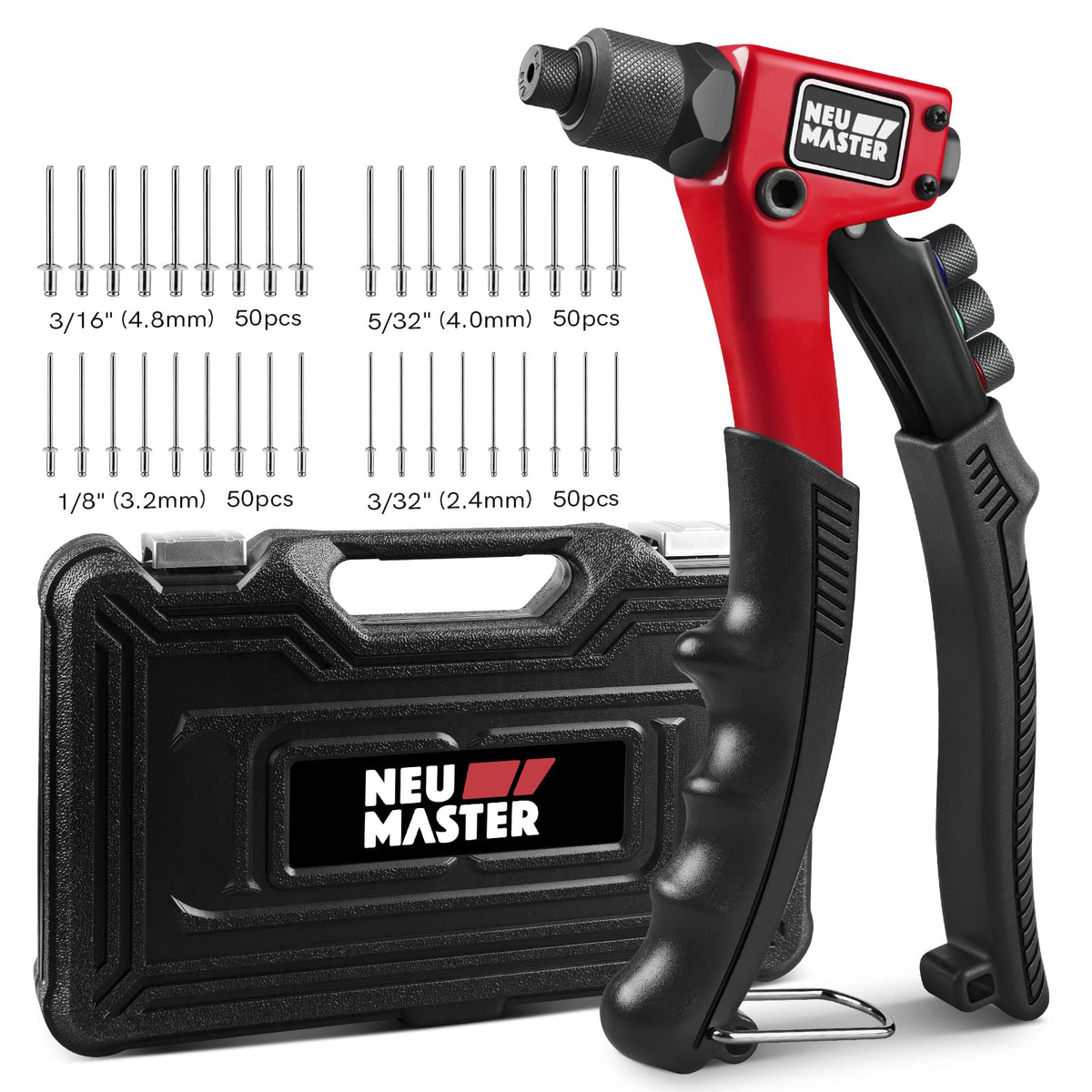Rivet Gun Tool Kit with 200 Rivets N75824