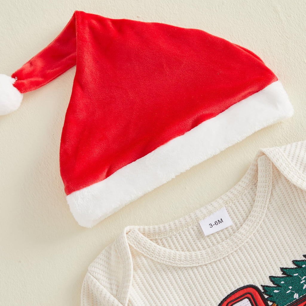 Christmas Baby Boy Outfit Romper Pants Hat U876312