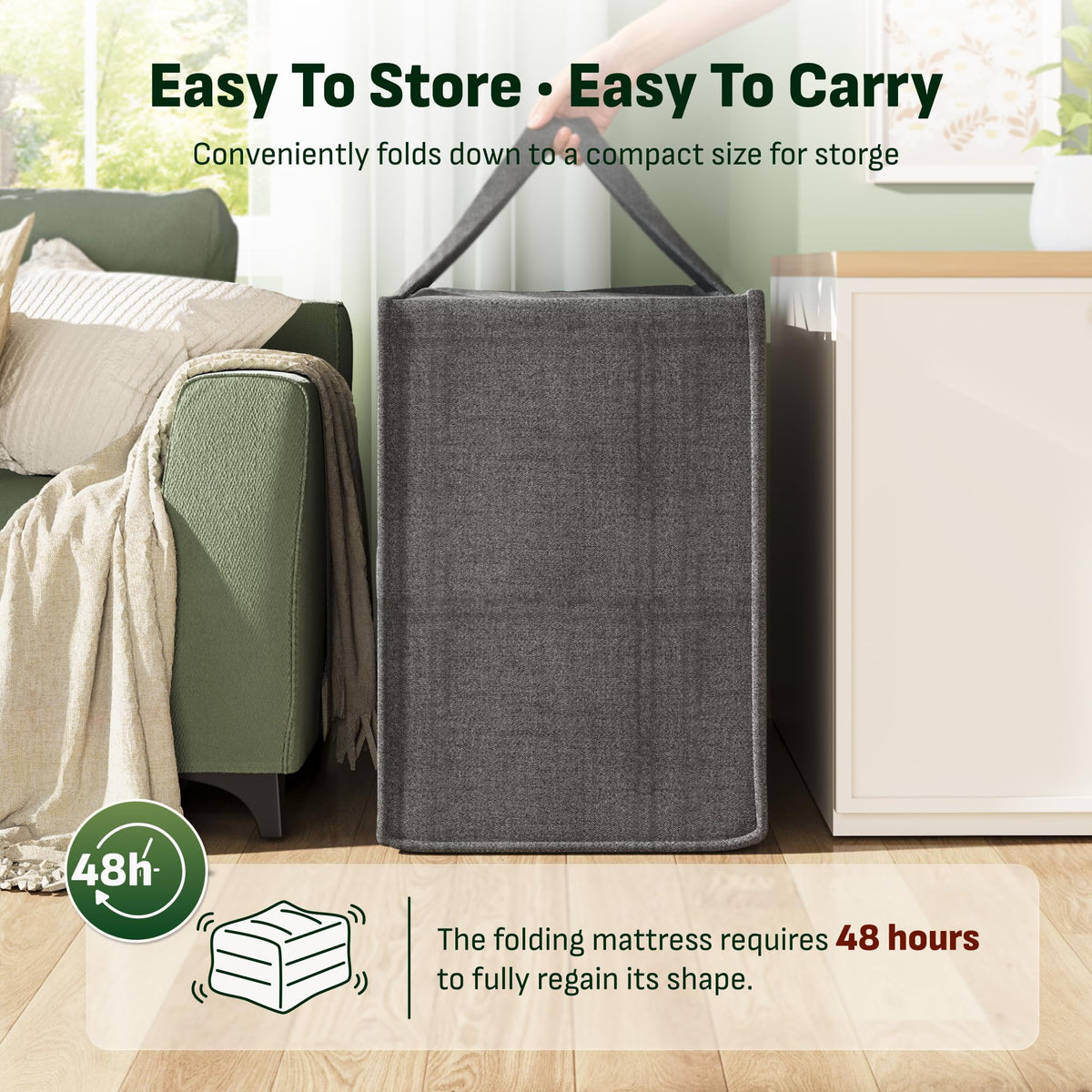 Tri-Fold Mattress Full 6 Inch Memory Foam I814409