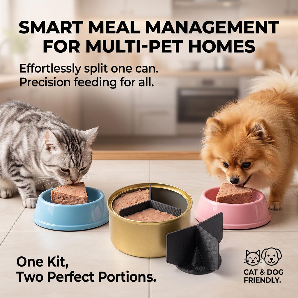 Black 2 Pack Pet Food Can Divider I349