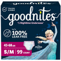 Girls Nighttime Underwear Size S/M 99 Ct X51034