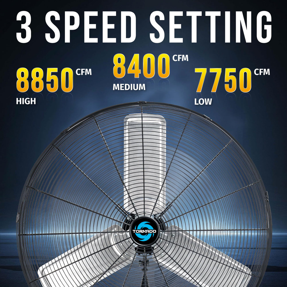 30 Inch 3 Speed High Velocity Metal Pedestal Fan Z373