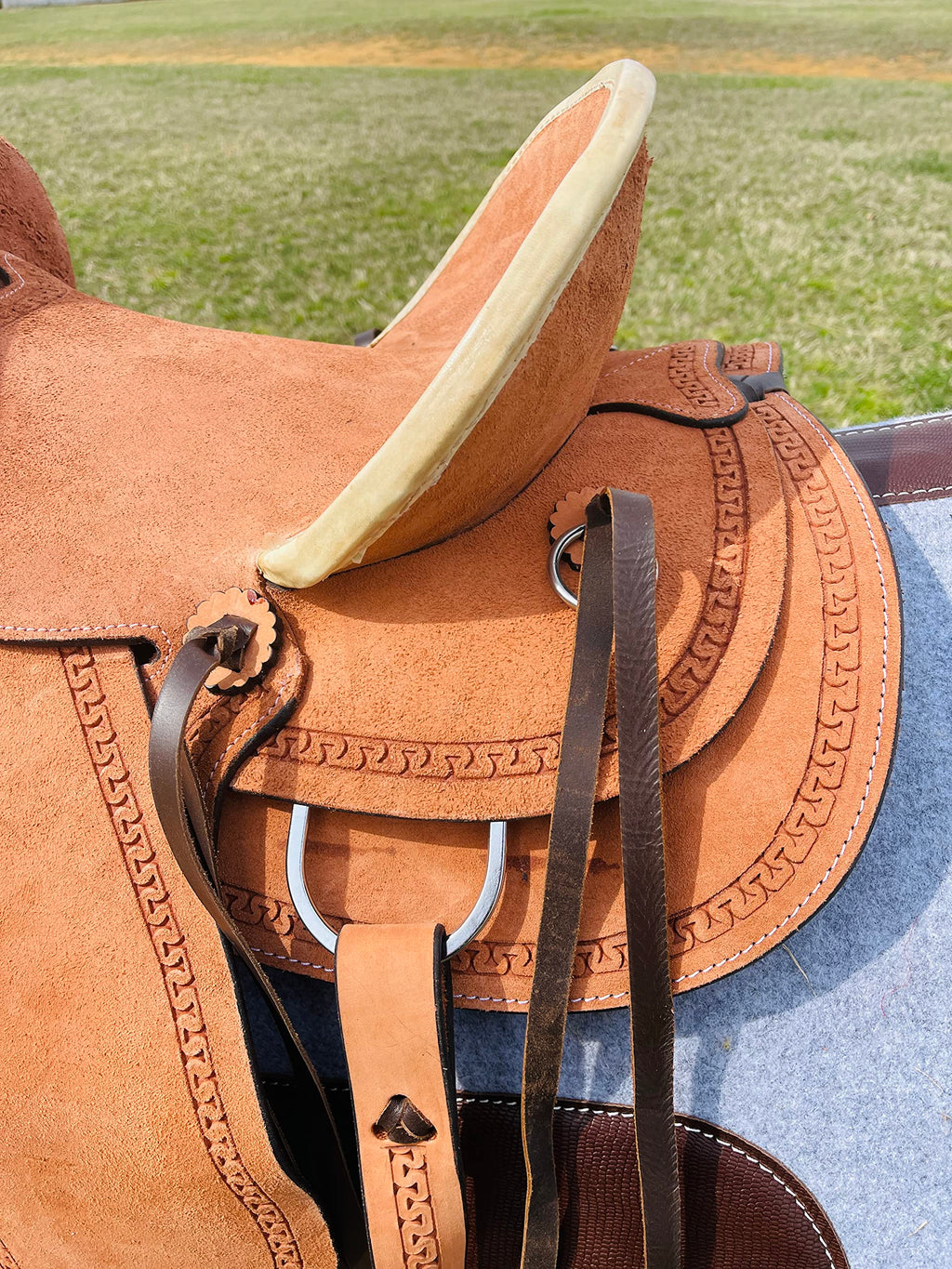 Genuine Leather Western Youth Saddle T974781