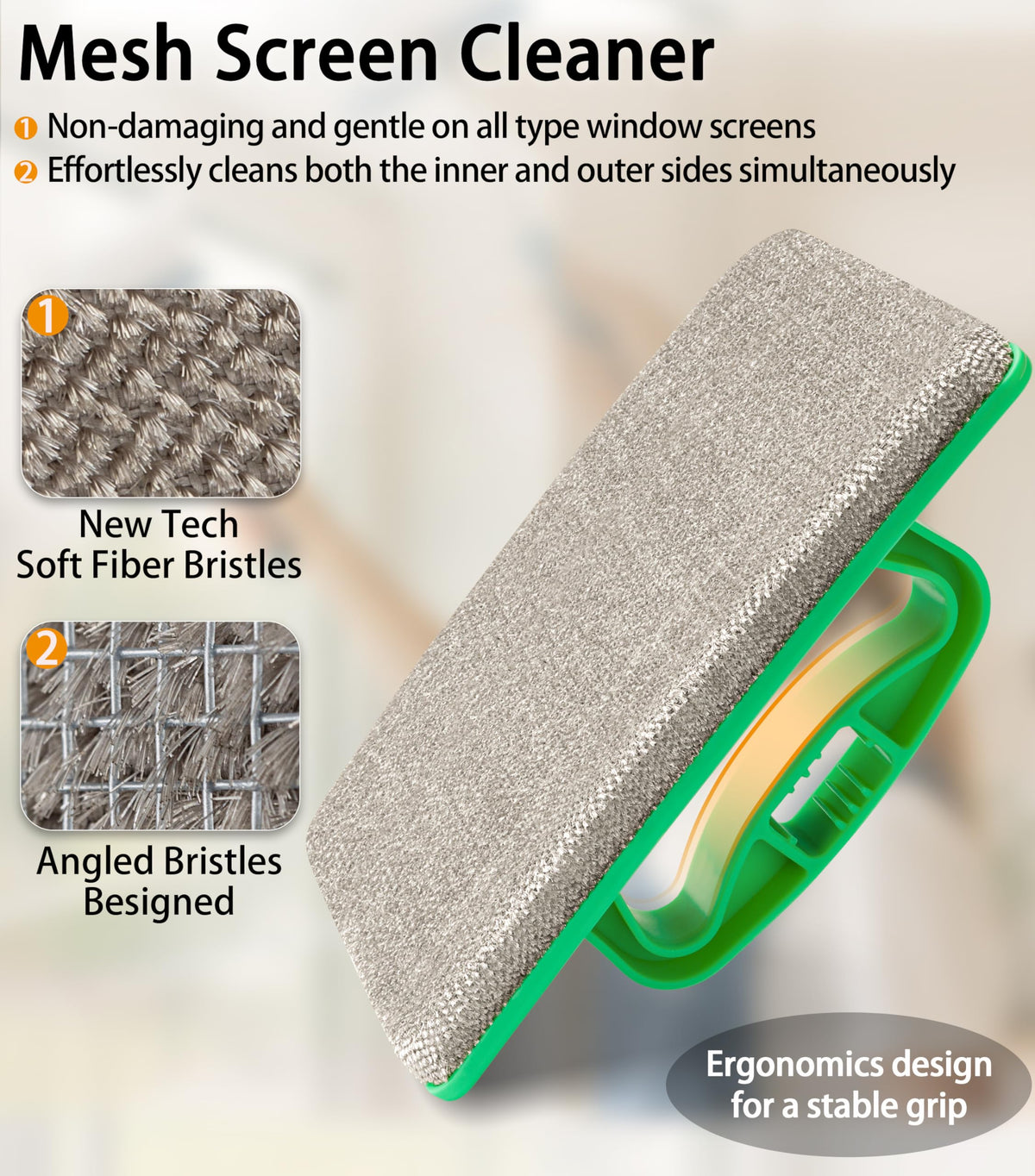Mesh Screen Cleaner, Detachable Window Screen Cleaning Brush S556034