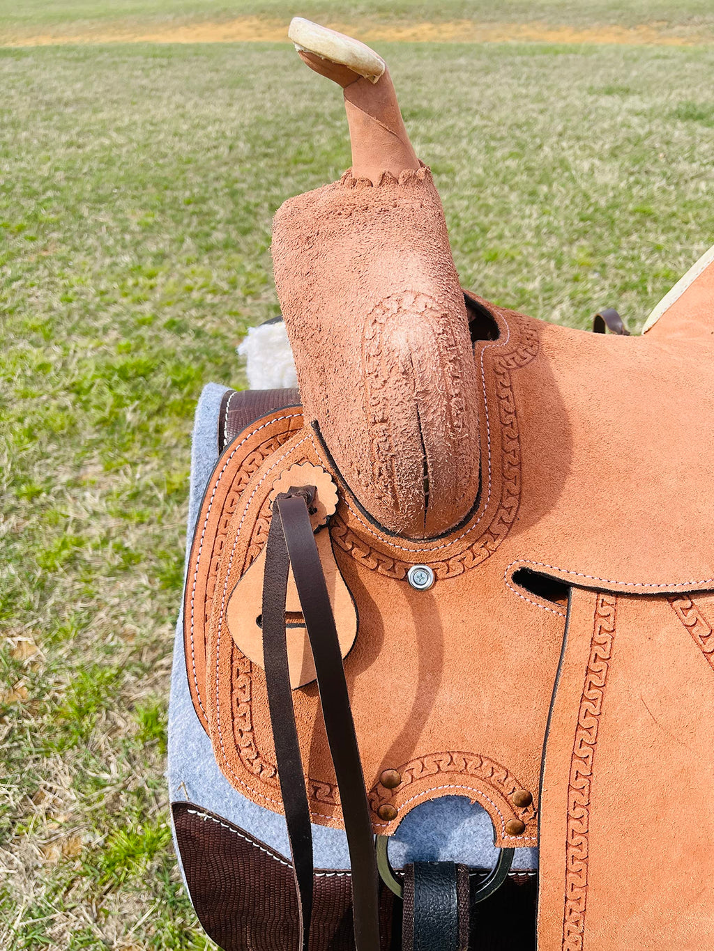Genuine Leather Western Youth Saddle T974781