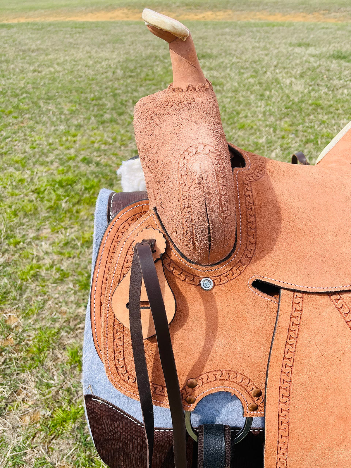 Genuine Leather Western Youth Saddle T974781