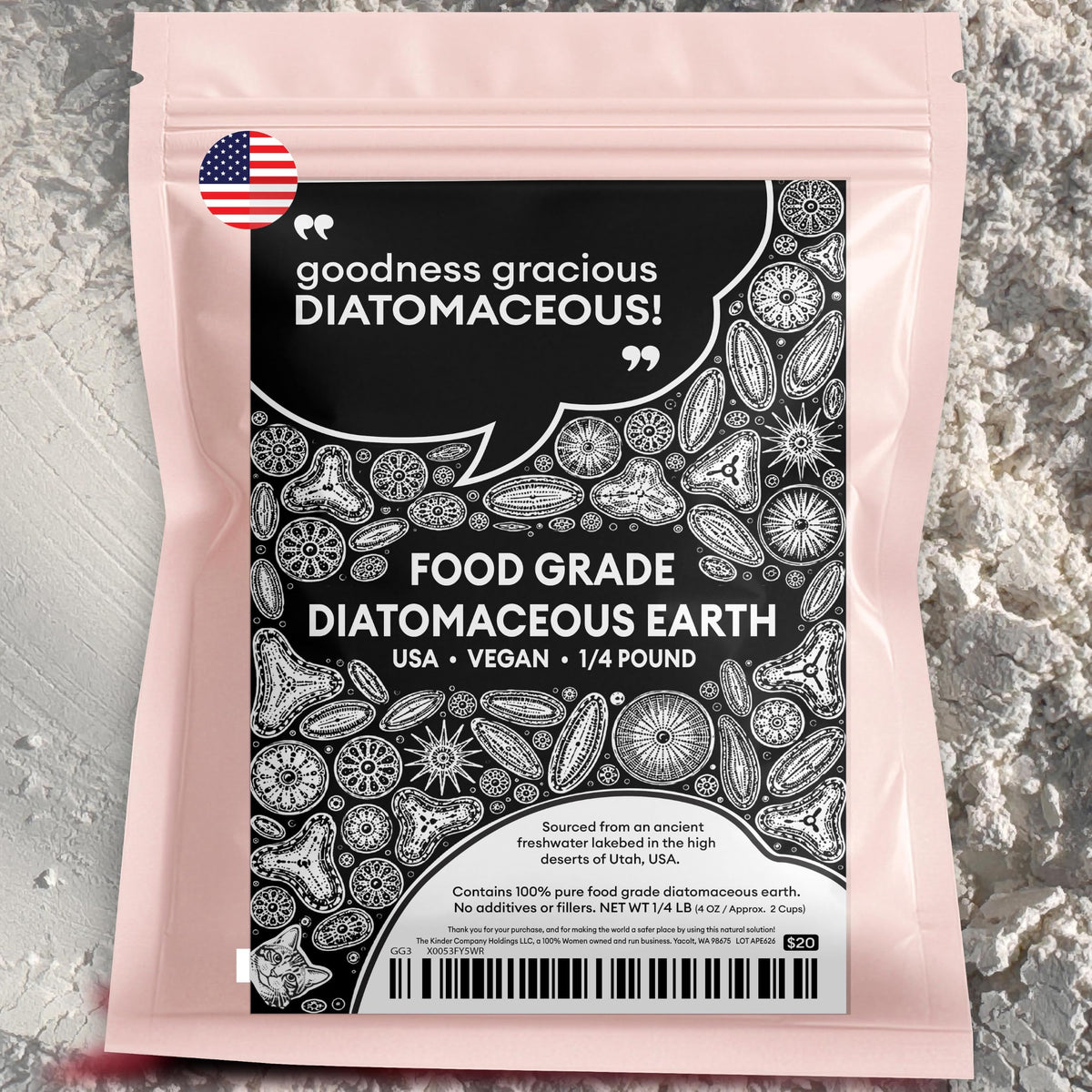 Food Grade Diatomaceous Earth Powder 1 Pint G8126