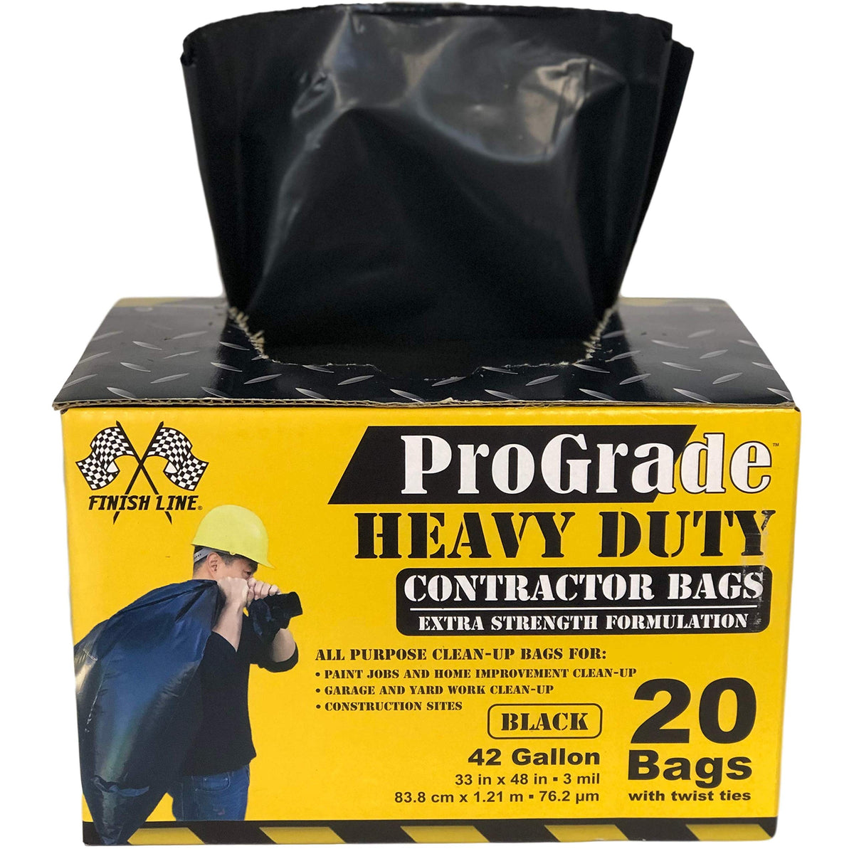42 Gallon Black Heavy Duty Contractor Trash Bags R8722