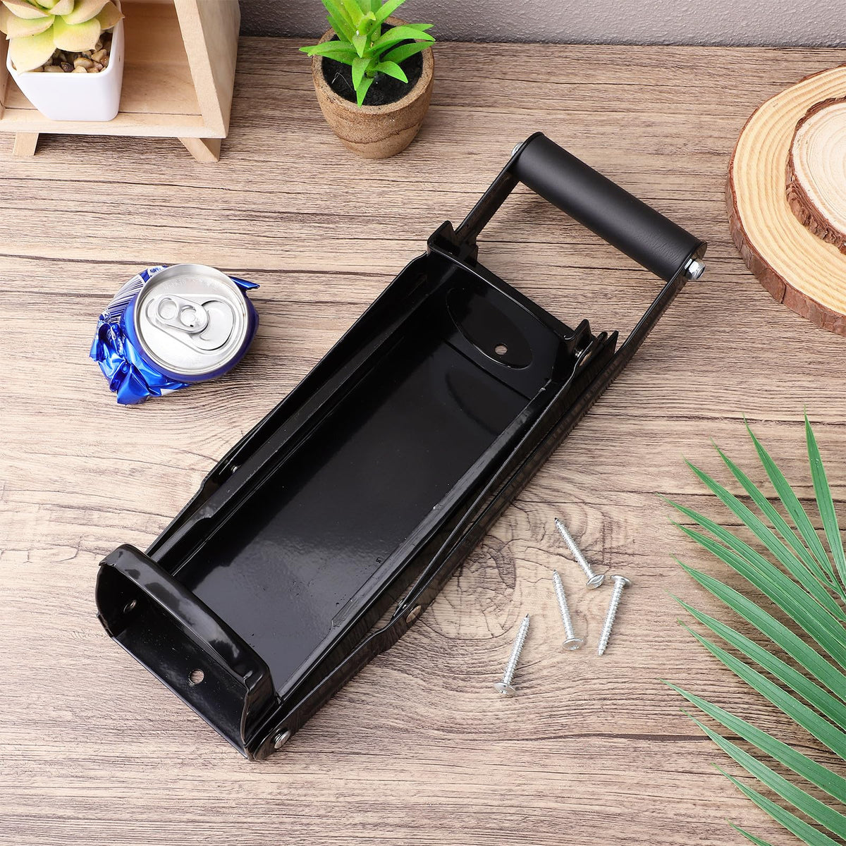 Heavy Duty Stainless Steel Wall Mounted Can Crusher U49826