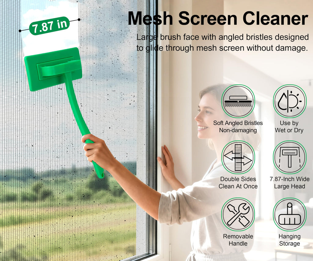 Mesh Screen Cleaner, Detachable Window Screen Cleaning Brush S556034